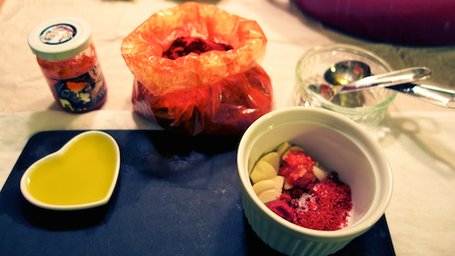 huile pour la recette de la sauce piquante