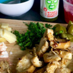 Quesadilla chicken with Kankun sauce ingredients